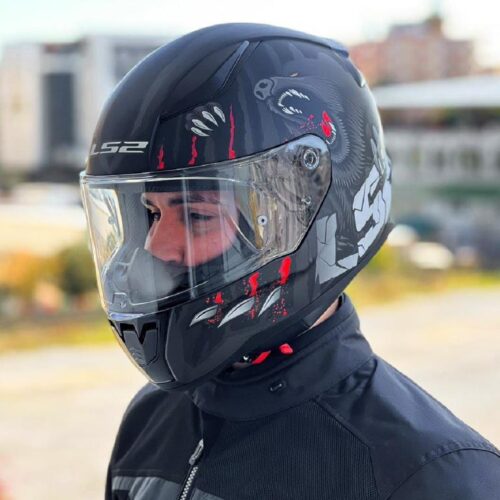 Ls2 rapid 2 clawn mat siyah gri kırmızı kask - ride4moto LS2 Rapid 2 Clawn Mat Siyah Gri Kırmızı Kask - Ride4Moto