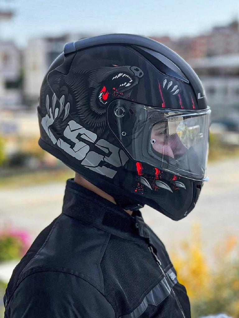 Ls2 rapid 2 clawn mat siyah gri kırmızı kask - ride4moto LS2 Rapid 2 Clawn Mat Siyah Gri Kırmızı Kask - Görsel 3