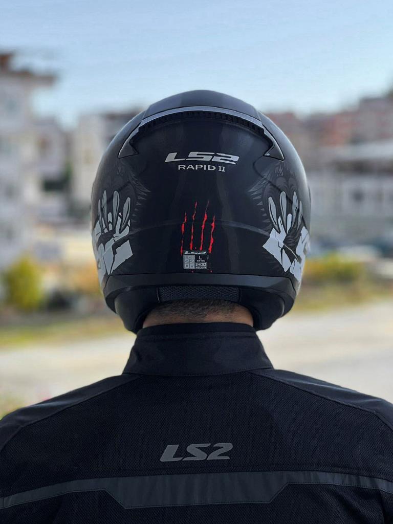 Ls2 rapid 2 clawn mat siyah gri kırmızı kask - ride4moto LS2 Rapid 2 Clawn Mat Siyah Gri Kırmızı Kask - Görsel 6