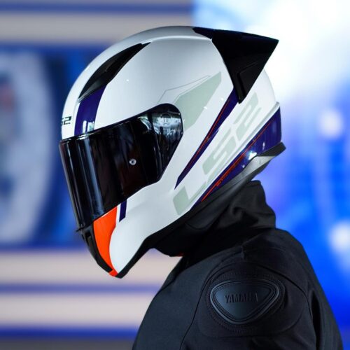 Ls2 rapid 2 race driveway beyaz-kırmızı-mavi tam yüz kask ve şeffaf vizör - ride4moto LS2 Rapid 2 Race Driveway Beyaz-Kırmızı-Mavi Tam Yüz Kask ve Şeffaf Vizör - Ride4Moto