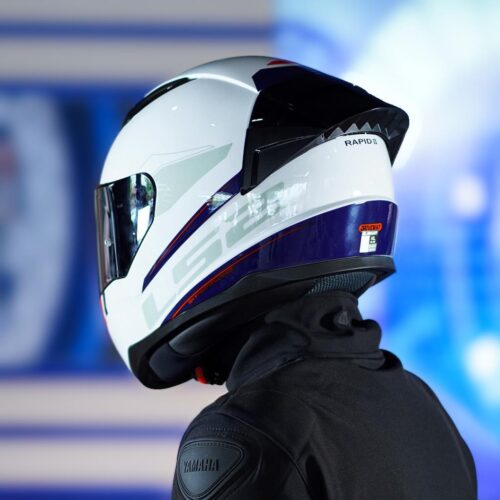 Ls2 rapid 2 race driveway beyaz-kırmızı-mavi tam yüz kask ve şeffaf vizör - ride4moto LS2 Rapid 2 Race Driveway Beyaz-Kırmızı-Mavi Tam Yüz Kask ve Şeffaf Vizör - Ride4Moto
