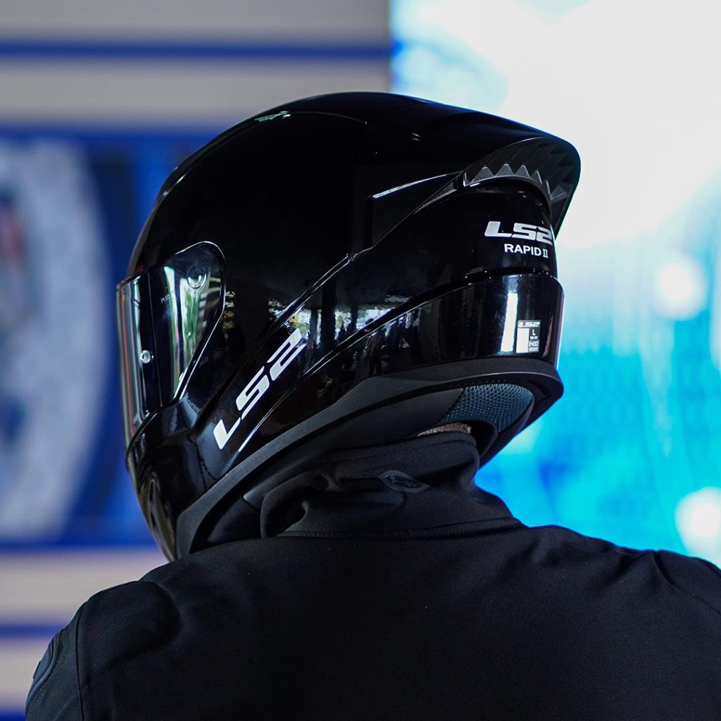 Ls2 rapid 2 race parlak siyah kask ve şeffaf vizör - ride4moto LS2 Rapid 2 Race Parlak Siyah Kask ve Şeffaf Vizör - Görsel 7