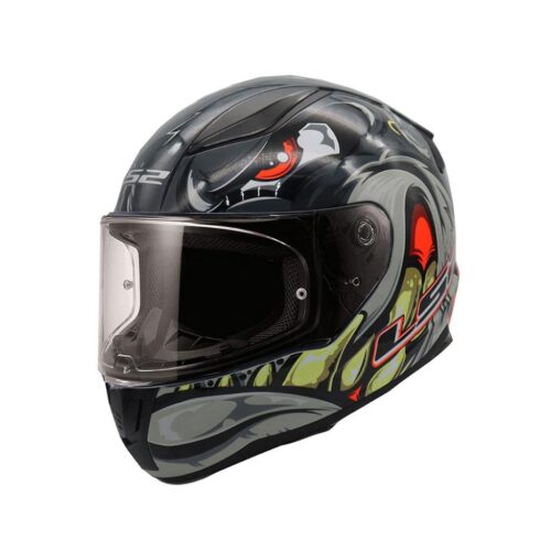 LS2 Rapid 2 Spox Gri-Kırmızı Kask