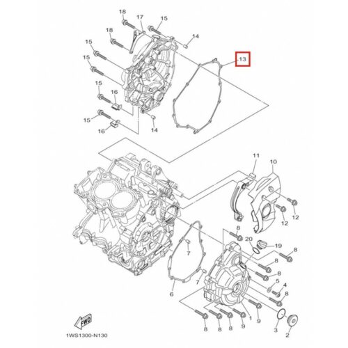 Mt-07 debriyaj kapak contası (2014-2024) - 1ws154610000 - ride4moto MT-07 Debriyaj Kapak Contası (2014-2024) - 1WS154610000 - Ride4Moto