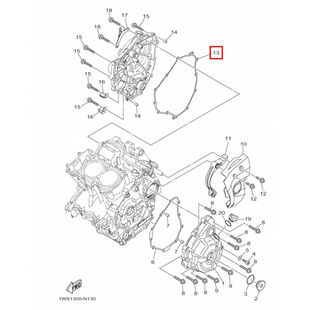 Mt-07 debriyaj kapak contası (2014-2024) - 1ws154610000 - ride4moto MT-07 Debriyaj Kapak Contası (2014-2024) - 1WS154610000 - Görsel 2
