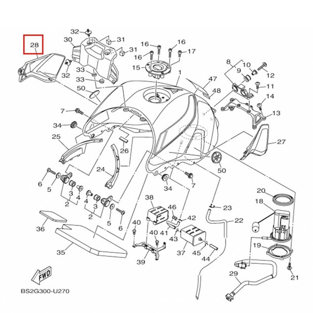 Mt-09 depo sağ yan kapak (2018-2020) - 1rc241080100 - ride4moto MT-09 Depo Sağ Yan Kapak (2018-2020) - 1RC241080100 - Görsel 2