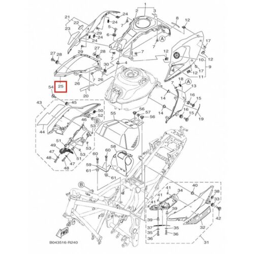Mt-25 sağ depo altı grenaj (2016) - b04f412200p0 - ride4moto MT-25 Sağ Depo Altı Grenaj (2016) - B04F412200P0 - Ride4Moto