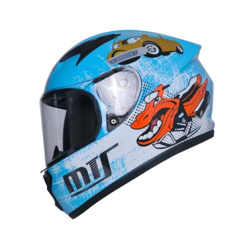 MTS 201 Çocuk Motosiklet ve Bisiklet Kaskı Mavi - Ride4Moto