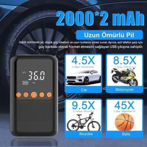 Mts czk-5621 şarjlı lastik şişirme cihazı - ride4moto MTS CZK-5621 Şarjlı Lastik Şişirme Cihazı - Ride4Moto