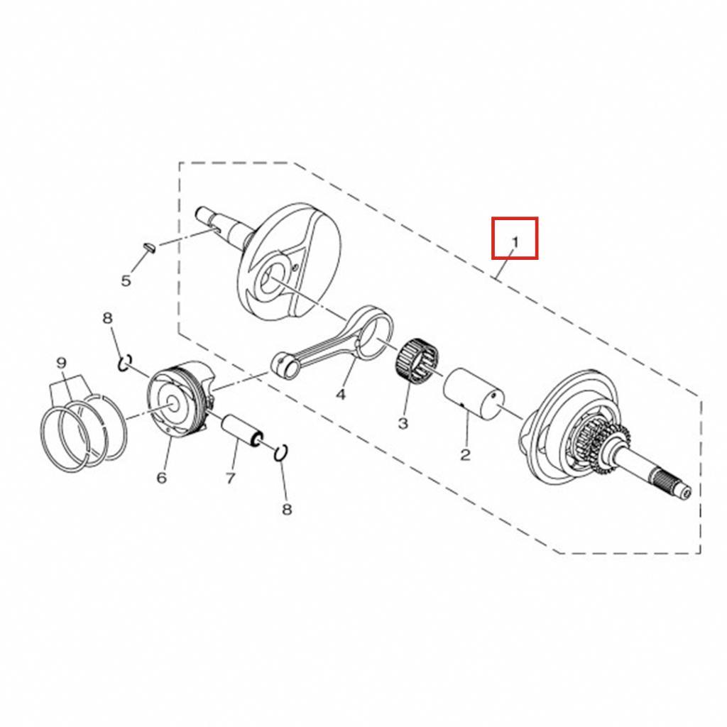 Nmax 125 krank (2022-2024) - bale14001000 - ride4moto NMAX 125 Krank (2022-2024) - BALE14001000 - Görsel 4