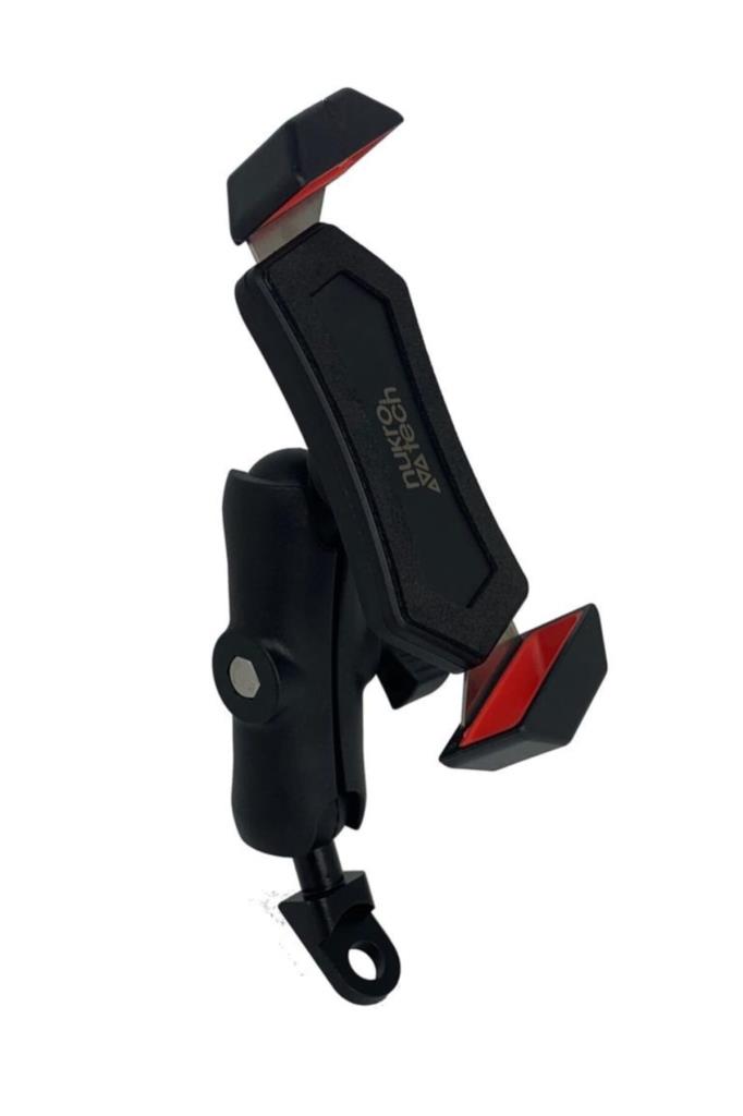 Nukrotech mls-53 mafsallı ayna aparatlı motosiklet telefon tutucu - ride4moto Nukrotech MLS-53 Mafsallı Ayna Aparatlı Motosiklet Telefon Tutucu
