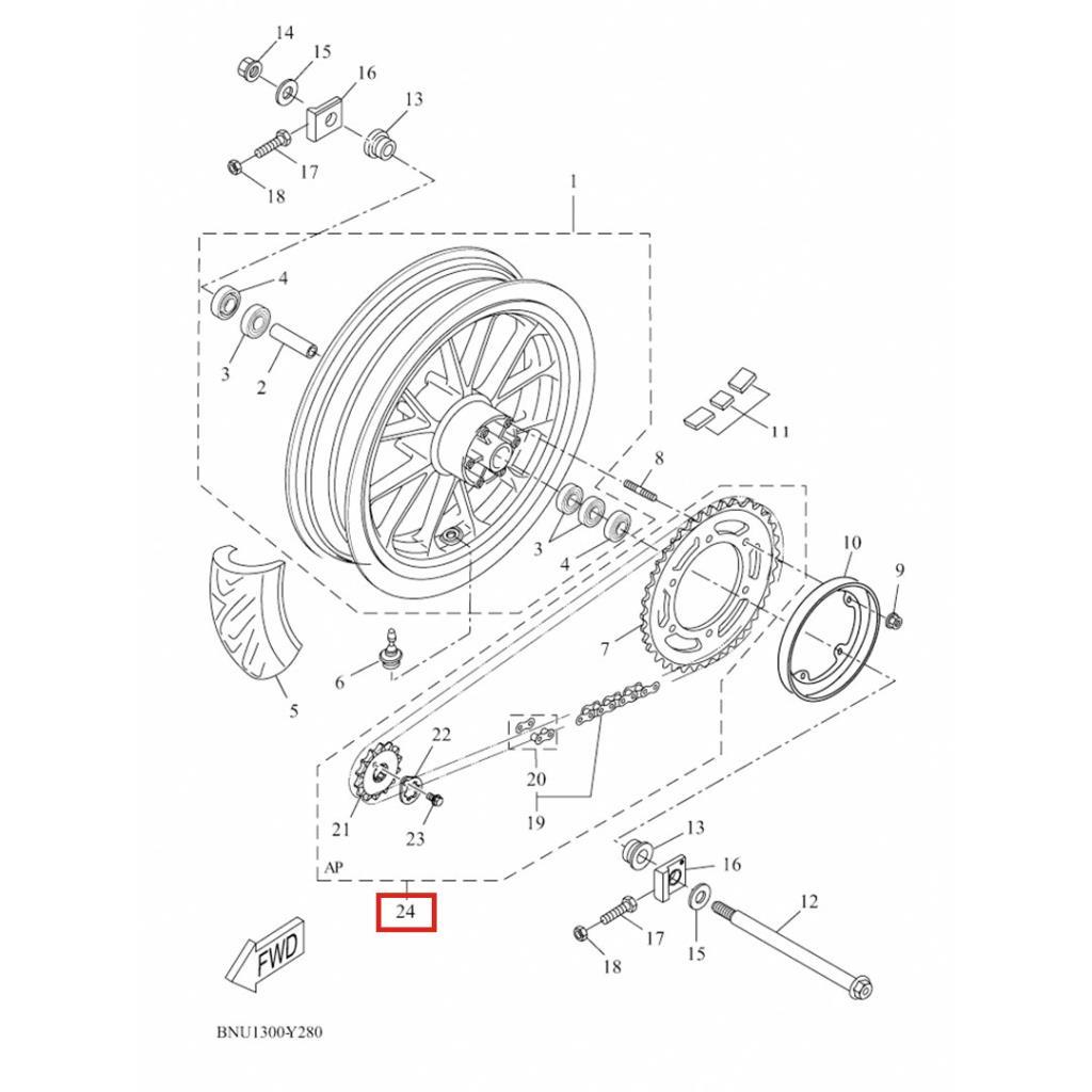 R125 / mt-125 / xsr-125 zincir dişli kiti (2021-2026) - bnuw001a0100 - ride4moto R125 / MT-125 / XSR-125 Zincir Dişli Kiti (2021-2026) - BNUW001A0100 - Görsel 4