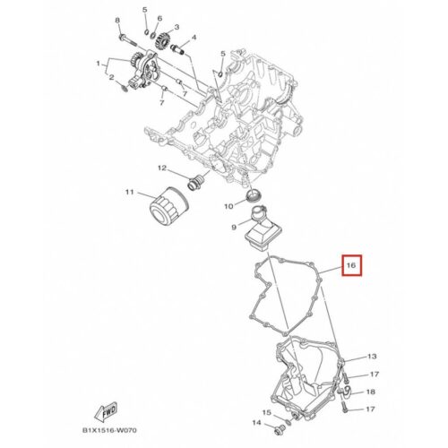 R25 / MT-25 Karter Alt Kapak Contası (2021-2026) - B1XE34140000 - Ride4Moto