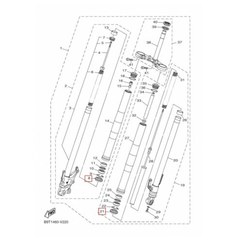 R25 / MT-25 Amortisör Toz Keçesi (2020-2025) - B48F31440000 - Ride4Moto