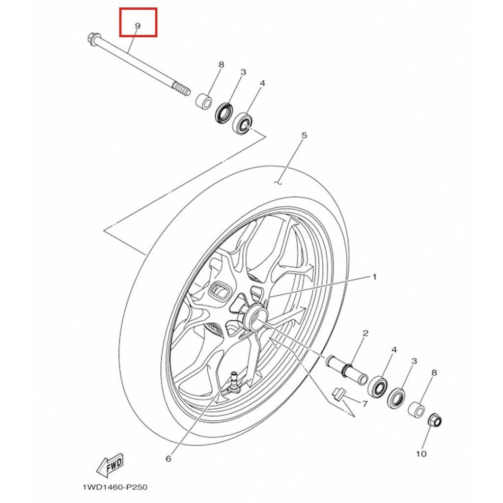 R25 ön teker mili (2015-2026) - 1wd251810000 - ride4moto R25 Ön Teker Mili (2015-2026) - 1WD251810000 - Görsel 2