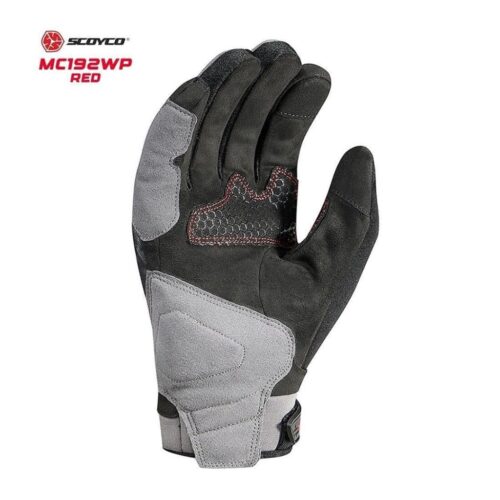 Scoyco MC192WP Gri-Kırmızı Motosiklet Eldiveni - Ride4Moto