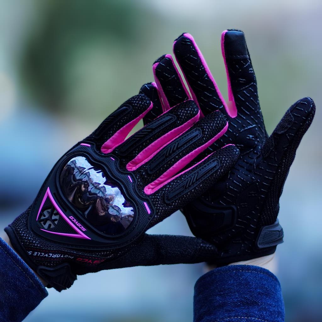 Scoyco mc44w pembe-siyah kadın motosiklet eldiveni - ride4moto Scoyco MC44W Pembe-Siyah Kadın Motosiklet Eldiveni