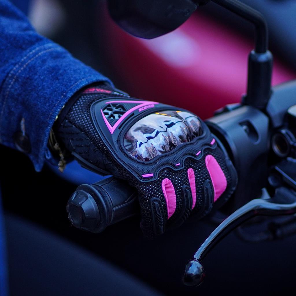 Scoyco mc44w pembe-siyah kadın motosiklet eldiveni - ride4moto Scoyco MC44W Pembe-Siyah Kadın Motosiklet Eldiveni - Görsel 3