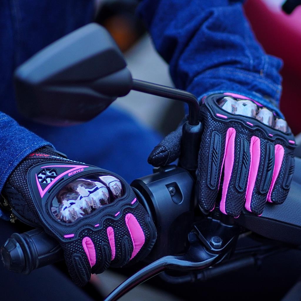 Scoyco mc44w pembe-siyah kadın motosiklet eldiveni - ride4moto Scoyco MC44W Pembe-Siyah Kadın Motosiklet Eldiveni - Görsel 4