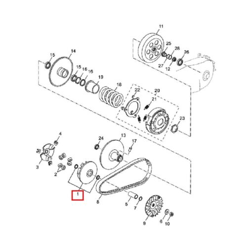 Xmax 125 ön kasnak (2018-2020) - 1b9e76061000 - ride4moto XMAX 125 Ön Kasnak (2018-2020) - 1B9E76061000 - Ride4Moto