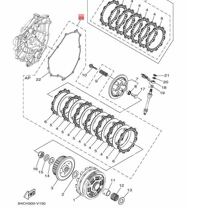 Yamaha mt-07 / tracer 700 debriyaj kiti (2014-2024) - btkw001g0000 - ride4moto Yamaha MT-07 / Tracer 700 Debriyaj Kiti (2014-2024) - BTKW001G0000 - Görsel 3