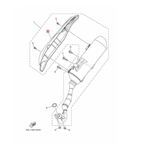 Yamaha NMAX 125 / NMAX 155 Egzoz Koruması (2021-2025) - B6HE47180000 - Ride4Moto