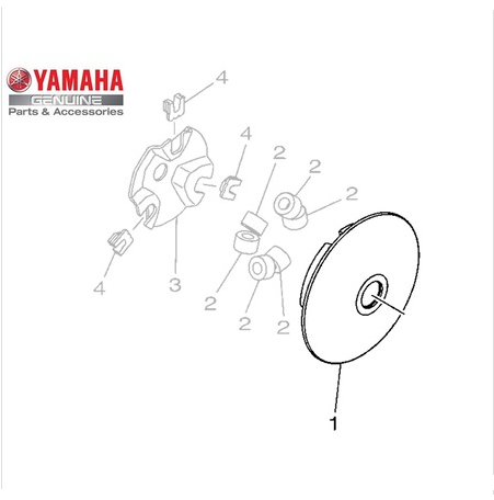 Yamaha nmax 125 / nmax 155 ön hareketli kasnak (2015-2020) - 2dpe76200000 - ride4moto Yamaha NMAX 125 / NMAX 155 Ön Hareketli Kasnak (2015-2020) - 2DPE76200000 - Görsel 4