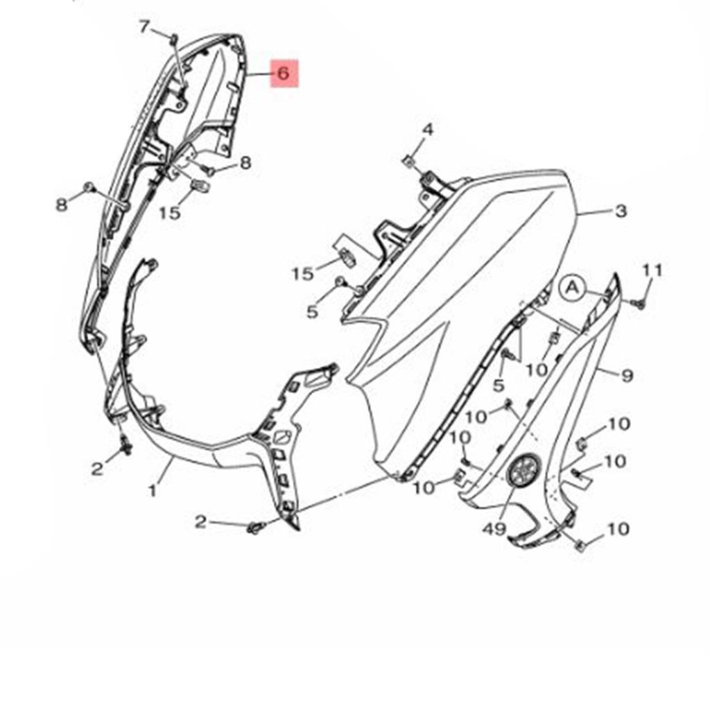 Yamaha nmax 125 / nmax 155 sağ ön göğüs mat mavi (2021-2024) - b6hf837700p4 - ride4moto Yamaha NMAX 125 / NMAX 155 Sağ Ön Göğüs Mat Mavi (2021-2024) - B6HF837700P4 - Görsel 2