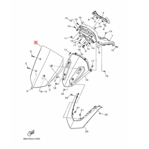 Yamaha nmax 125 / nmax 155 siperlik camı (2021-2023) - b1tf61aa0000 - ride4moto Yamaha NMAX 125 / NMAX 155 Siperlik Camı (2021-2023) - B1TF61AA0000 - Ride4Moto