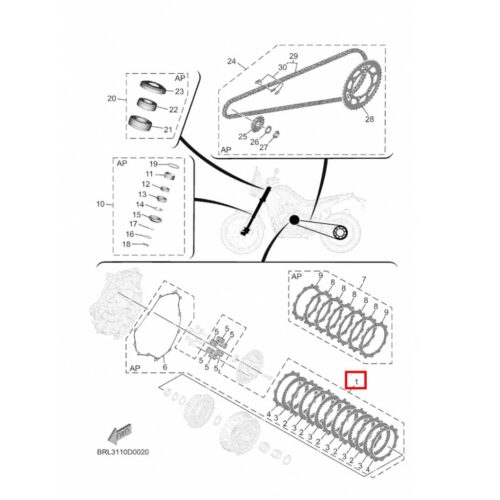 Yamaha Tenere 700 Debriyaj Kiti (2025-2026) - BRLW001G0000 - Ride4Moto