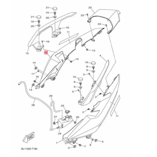 Yamaha xmax 250 / xmax 300 sağ yan grenaj nardo gri (2021-2022) - bl1f1741003e - ride4moto Yamaha XMAX 250 / XMAX 300 Sağ Yan Grenaj Nardo Gri (2021-2022) - BL1F1741003E - Ride4Moto