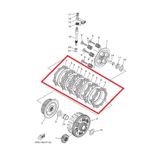 Yamaha Yzf-R25 Mt-25 Debriyaj Bakım Kiti 1WDCLUTCH000 - Ride4Moto