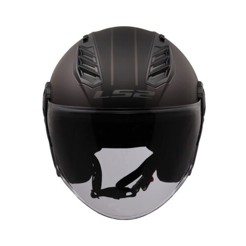 Ls2 airflow 2 cover mat siyah-gri kask - ride4moto LS2 Airflow 2 Cover Mat Siyah-Gri Kask - Görsel 2