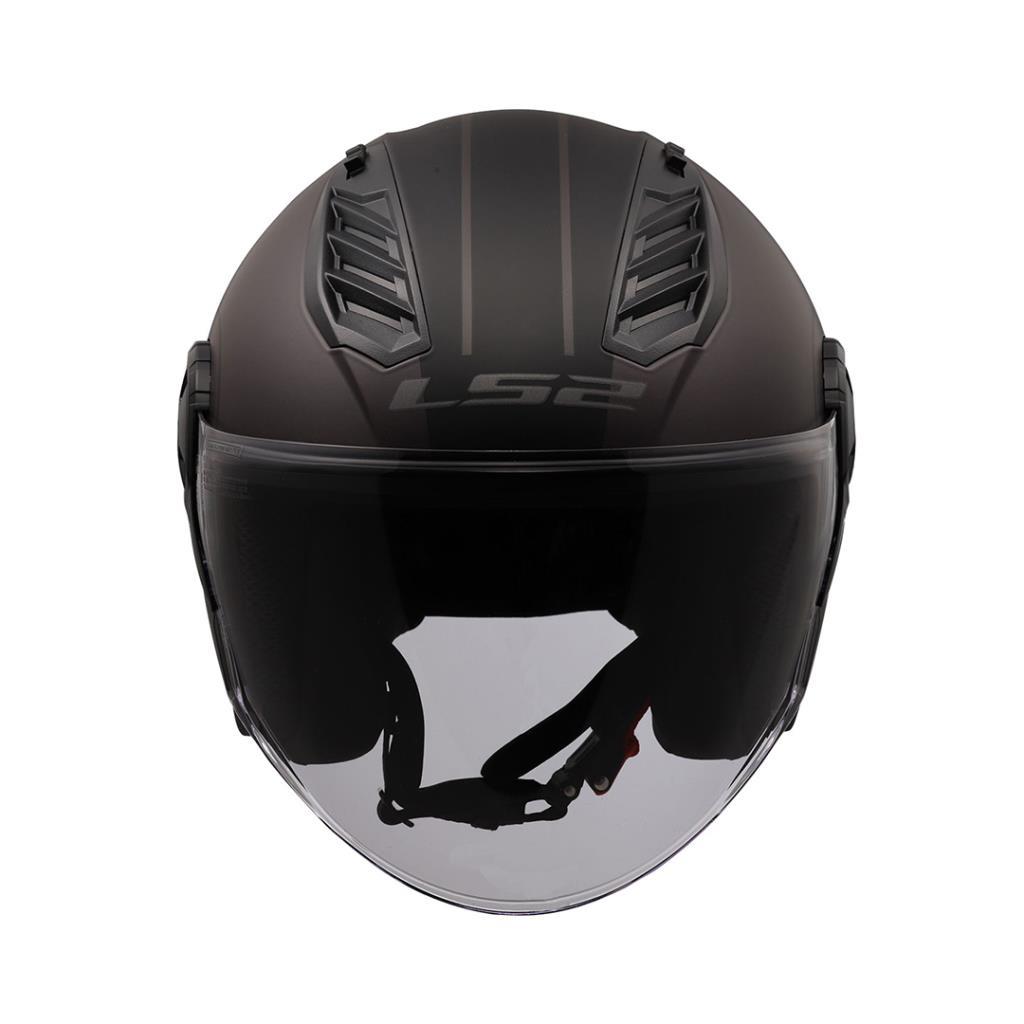 Ls2 airflow 2 cover mat siyah-gri kask - ride4moto LS2 Airflow 2 Cover Mat Siyah-Gri Kask - Görsel 2