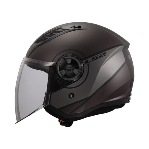 Ls2 airflow 2 cover mat siyah-gri kask - ride4moto LS2 Airflow 2 Cover Mat Siyah-Gri Kask - Görsel 3
