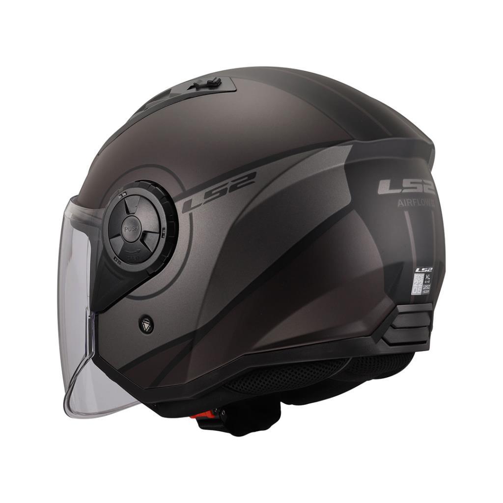 Ls2 airflow 2 cover mat siyah-gri kask - ride4moto LS2 Airflow 2 Cover Mat Siyah-Gri Kask - Görsel 4