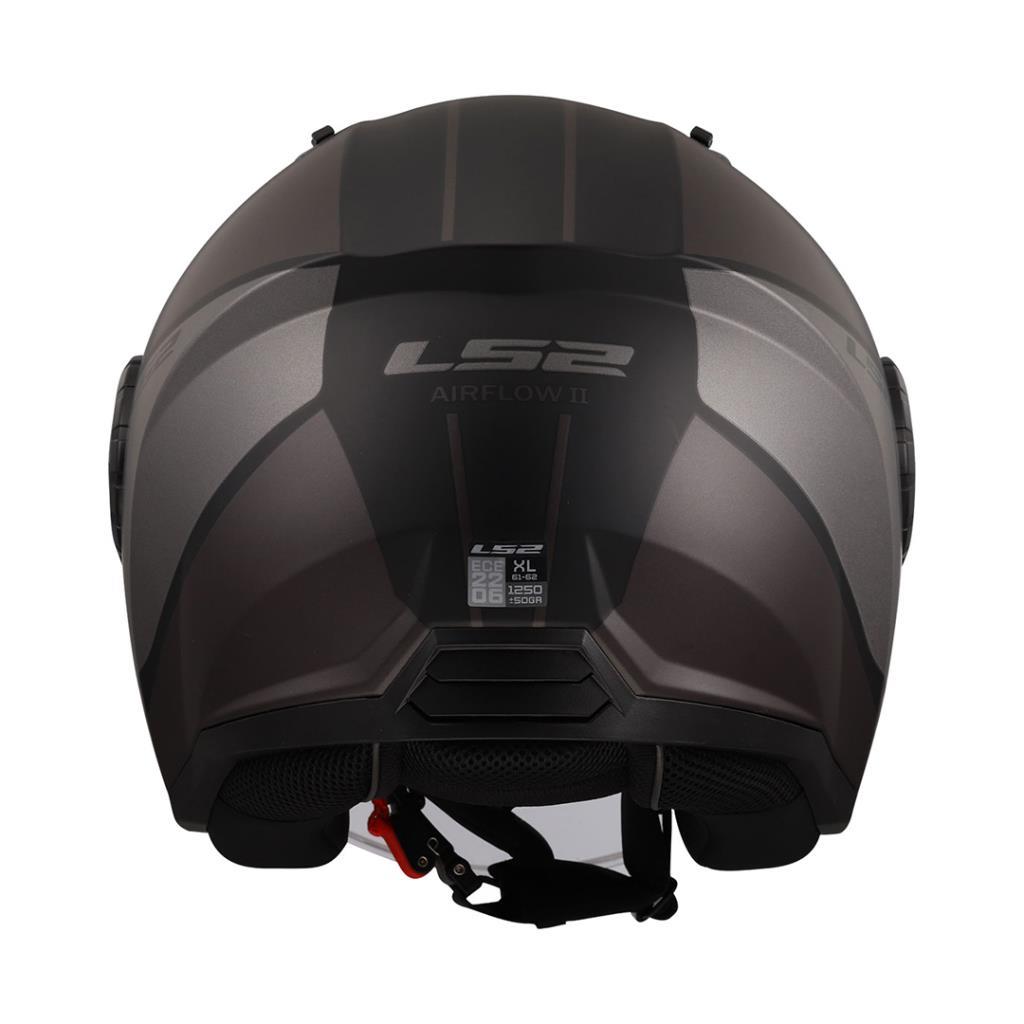 Ls2 airflow 2 cover mat siyah-gri kask - ride4moto LS2 Airflow 2 Cover Mat Siyah-Gri Kask - Görsel 5