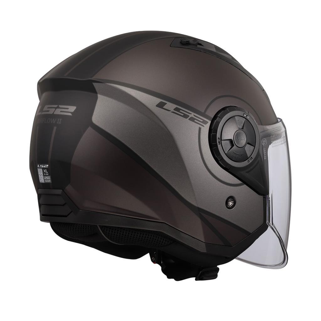 Ls2 airflow 2 cover mat siyah-gri kask - ride4moto LS2 Airflow 2 Cover Mat Siyah-Gri Kask - Görsel 6