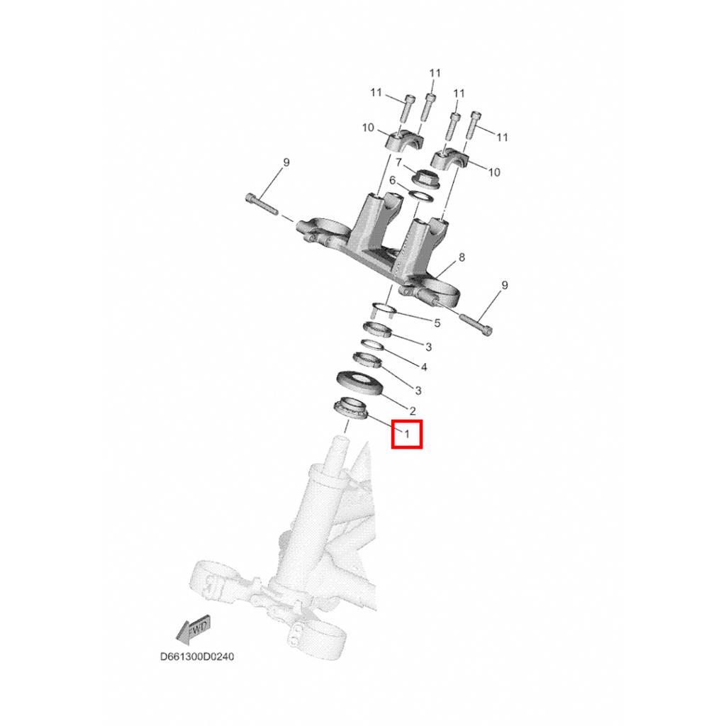 Yamaha mt-07 gidon üst çanak (2014-2026) - 933999993100 - ride4moto Yamaha MT-07 Gidon Üst Çanak (2014-2026) - 933999993100 - Görsel 4