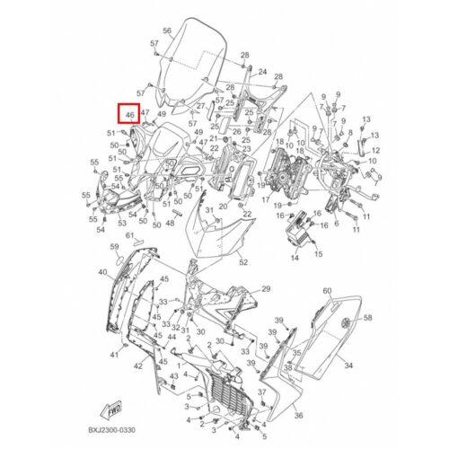Yamaha xmax 250 / xmax 300 sinyal çerçevesi (2025-2026) - bxjf83d30000 - ride4moto Yamaha XMAX 250 / XMAX 300 Sinyal Çerçevesi (2025-2026) - BXJF83D30000 - Ride4Moto