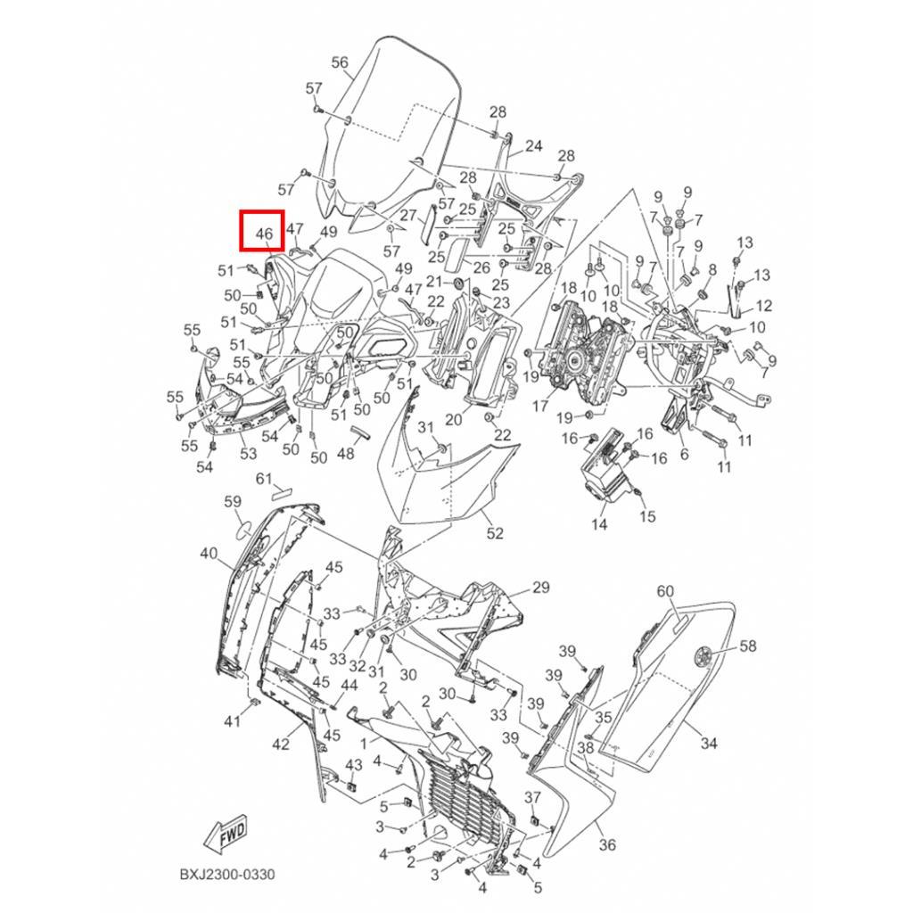 Yamaha xmax 250 / xmax 300 sinyal çerçevesi (2025-2026) - bxjf83d30000 - ride4moto Yamaha XMAX 250 / XMAX 300 Sinyal Çerçevesi (2025-2026) - BXJF83D30000 - Görsel 4